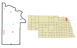 Location of Dixon, Nebraska