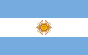 Flag of Argentina featuring Inti