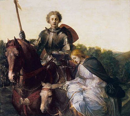Una and the Red Cross Knight by George Frederic Watts, 1860.