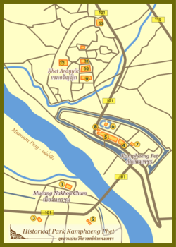 Map of Kamphaeng Phet