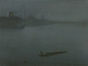 Nocturne in Blue and Silver, by James Abbott McNeill Whistler, c. 1872-1878