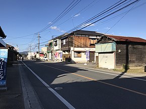 Japan National Route 496 near Nishikimachi Inari Shrine in Miyako, Miyako, Fukuoka 2.jpg