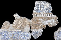 Kara-Khanid bands of inscription with running animals, Afrasiab, Samarkand, circa 1200 CE.[84]
