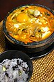 Sundubu jjigae, spicy soft tofu stew