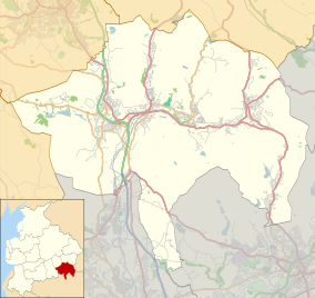 Rossendale Valley shown within Lancashire