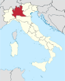 Lage der Region Lombardei
