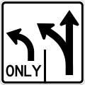 R3-8 Advance intersection lane control (two lanes)