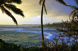 Kauai coast as seen from Wailua