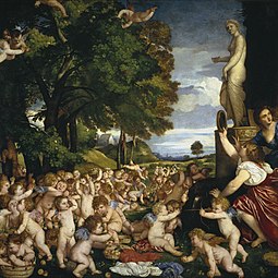 The Offering to Venus, by Titian, 1518–1519, oil on canvas, Museo del Prado, Madrid, Spain