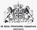 1773, I. G. Palietti, Pharmacopoea sardoa, Tipografia Regia, Cagliari