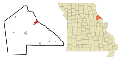 Location of Louisiana, Missouri