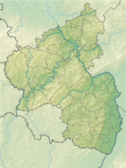 Location of reservoir in Rhineland-Palatinate.