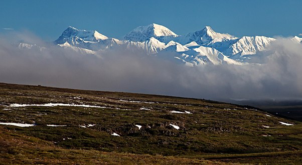 Mt. Shand (left), Mt. Moffit (center), McGinnis Peak (right)