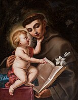 Baby Jesus with St. Anthony of Padua, Elisabetta Sirani, 1656, Bologna, Italy
