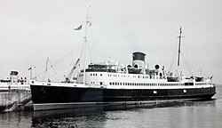 Snaefell pictured berthed at the King Edward VIII Pier, Douglas