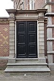 A pair of Doric pilasters flanking a door in Enkhuizen (the Netherlands)