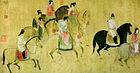 Spring Outing of the Tang Court, by Zhang Xuan, 8th century, Tang dynasty, Chinese