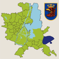Location of Wielgowo-Sławociesze within Szczecin