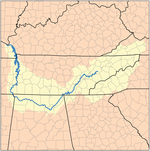 Map of the Tennessee River watershed
