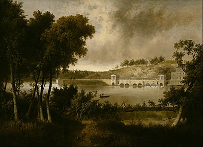 View of the Fairmount Waterworks, Philadelphia, from the Opposite Side of the Schuylkill River, 1824/26, Museum of Fine Arts, Houston