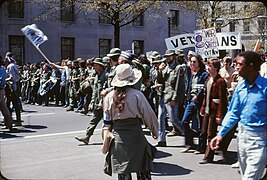 Veterans protesting the Vietnam War.