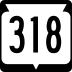 State Trunk Highway 318 marker