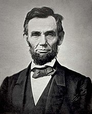 Daguerreotype of Abraham Lincoln at age 54, 1863