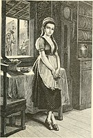 Portrait of Katrina Van Tassel (1879), wood engraving.