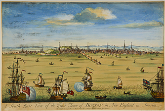 "South East View of the Great Town of Boston," by John Carwitham, c. 1765