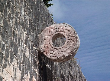 Stone Ring located 9 m (30 ft) above the floor of the Great Ballcourt