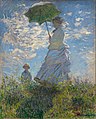 Image 4 Woman with a Parasol - Madame Monet and Her Son Painting: Claude Monet Woman with a Parasol - Madame Monet and Her Son is an oil-on-canvas painting by Claude Monet from 1875. The Impressionist work depicts his wife Camille and their son Jean during a stroll on a windy summer's day in Argenteuil. It has been held by the National Gallery of Art in Washington, D.C., since 1983. More selected pictures