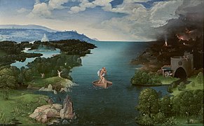 Charon Crossing the Styx Lagoon (c. 1520–1524), by Joachim Patinir, Museo del Prado, Madrid.