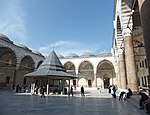 Courtyard of the Fatih Mosque today, which has mostly preserved its original 15th-century fabric
