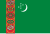 Die Nationalflagge Turkmenistans