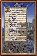 Calendar March, f. 6r