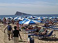 Benidorm Island viewed from a beach of the city.