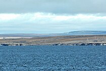 Cape Chelyuskin, northernmost point of Russian and of Afro-Eurasian mainland; 77°43’22’’N, 104°15’13’’E