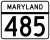 Maryland Route 485 marker