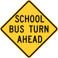 S3-2 School bus turn ahead (1971-2009)