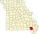 A state map highlighting Butler County in the southeastern part of the state.