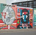 Murals in Belfast showing solidarity with Basque nationalism and the Cuban Revolution
