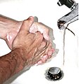 Repetitive handwashing often occurs in people with OCD.