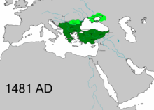 Map of the Ottoman Empire in 1481