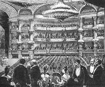 Lithograph of the Grande Salle (1854)