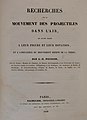 Title page to Recherches sur le Mouvement des Projectiles dans l'Air (1839)