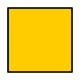A yellow square, outlined in black