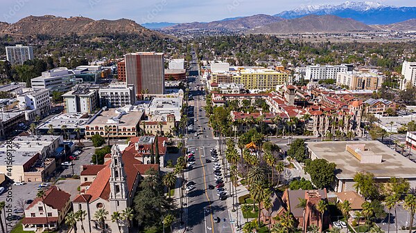 Riverside, California, the county seat of Riverside County, California, the tenth-most populous county in the United States