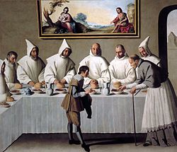 St Hugh in the Carthusian Refectory c. 1655, Museum of Fine Arts of Seville