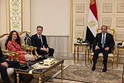 Secretary Blinken with Egyptian President Abdel Fattah el-Sisi in Cairo, Egypt, March 2024