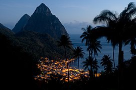 Soufrière at night